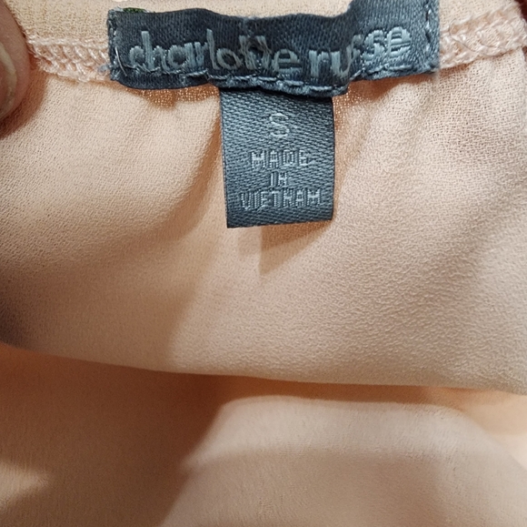 Charlotte Russe Sleeveless Blouse Small Pink  Lightweight  B940 - Picture 5 of 6